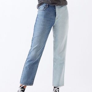 PacSun Two Toned High Waisted Straight Leg Jeans SZ 26